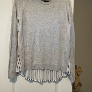 Susina Gray Sweater Blouse